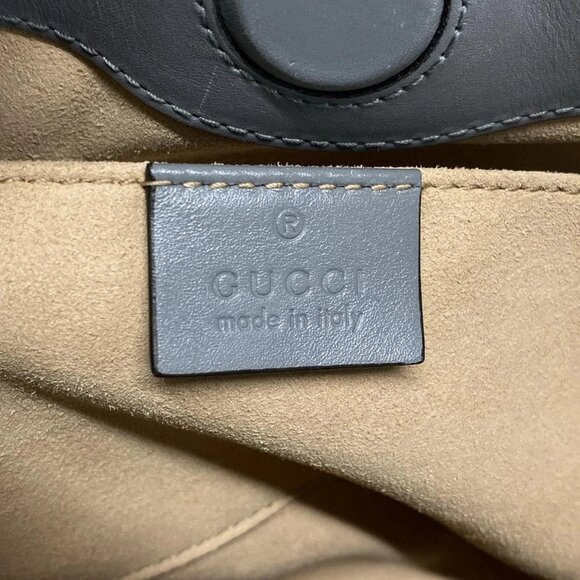 GUCCI Nimfair Gray Leather Handbag bran-796-090525 - Picture 12 of 16